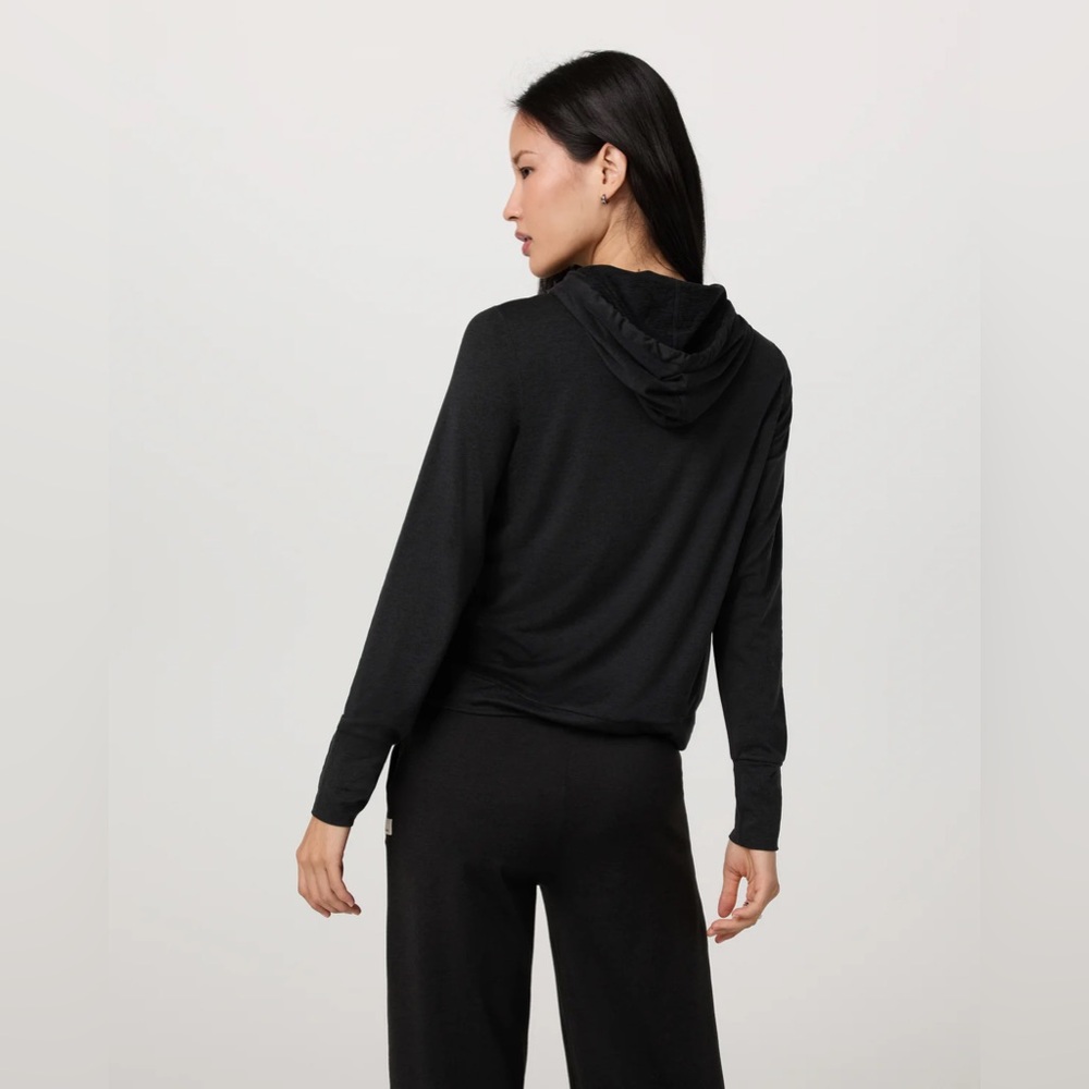 Vuori Halo Essential Hoodie Black Heather Size Small - Picture 2 of 8